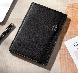 Libreta <span class=keywords><strong>de</strong></span> Cuero Texturizado A5 para Negocios, Diario Simple, Agenda Portátil, Logotipo Personalizable - Product Image 4