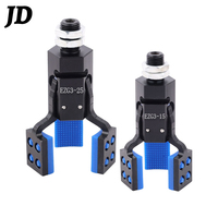 Pince pneumatique à trois griffes JD, embout de robot, alliage d'aluminium, patin en caoutchouc bleu, mandrin auto-centrant pour pièce cylindrique