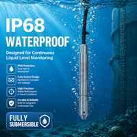 Sonde de niveau d'eau submersible 50M 16mm 4-20mA RS485 pour puits profond, barrage souterrain et inondation