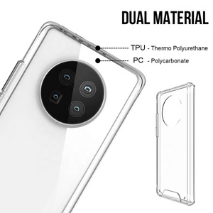 Preuve de <span class=keywords><strong>chute</strong></span> <span class=keywords><strong>Anti</strong></span> Jaune Doux TPU Dur Acrylique Clair Téléphone Spatial Pour Huawei Mate40 PRO couverture arrière Transparente - Product Image 5