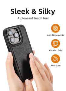 Elegante custodia di ricarica Wireless in pelle PU con fondina per <span class=keywords><strong>iPhone</strong></span> 12 13 <span class=keywords><strong>14</strong></span> 15 16 <span class=keywords><strong>Pro</strong></span> Max <span class=keywords><strong>accessori</strong></span> per telefoni cellulari di lusso - Product Image 2