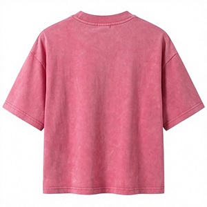 Camiseta de Algodón Lisa con Cuello Redondo para Hombre, Fabricante OEM Personalizado, Estilo Casual de Verano, Vintage, Lavado Ácido, Transpirable/Ecológica - Product Image 3