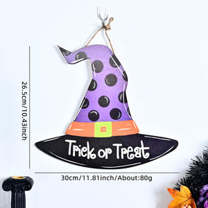 Décoration Suspendue en Bois pour Halloween : Nouveauté Fantôme Festif pour la Maison, Décoration de Porte « Boo » Très Vendue - Product Image 3