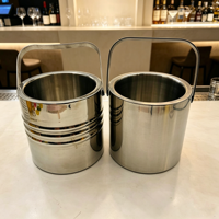 Camol Factory seau à glace en acier inoxydable 1.3L seau à glace à double paroi seau à vin bar à cocktails vin maison bar accessoires