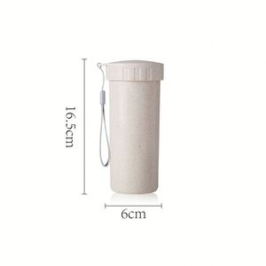 Mug à café écologique, portable, réutilisable, à double paroi, en plastique biodégradable, en paille de blé - Product Image 6
