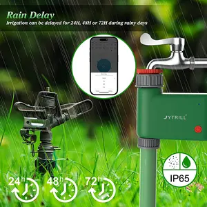 用于花园户外应用控制自动灌溉系统，带基于枢纽天气的自动雨延迟智能水定时器