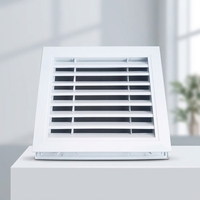 Grille de ventilation de porte sans vis à clipser, en aluminium, à lamelles fixes, panneau de transfert d'air, revêtement blanc, ensemble d'accessoires de ventilation CVC