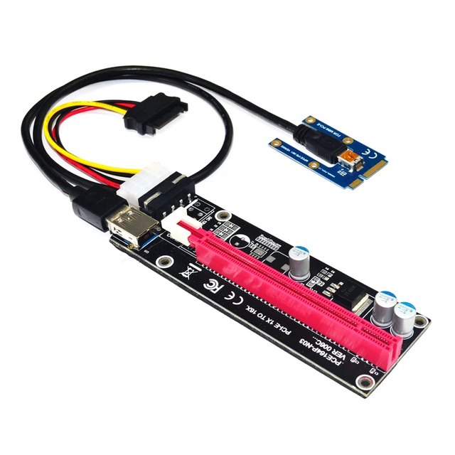 Mini PCIe to PCI Express PCIE 16X Riser Card Adapter for Laptop External Graphics Card EXP GDC MPCIe to PCI-e Slot Card