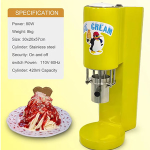 Macchina per Gelato e Spaghetti in Acciaio Inossidabile Rosso, Antiruggine, Durevole e Facile da Pulire, per Uso Commerciale e Domestico - Product Image 4