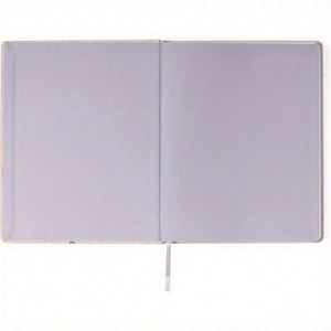 Large Plain Linen Cover Writing Journal 256 Ruled Cream Pages Ribbon <b>Bookmark</b> Lay Flat Desk Size Lined Notebook Made Guangdong - Product Image 4