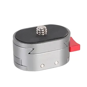 Preço de fábrica liga de alumínio Mini Gimbal Quick Release Plate Clamp para DSLR Camera Camcorder Tripod Monopod