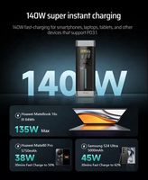 CUKTECH 20 Energy Column 25000mAh Power Bank 210W Max PD3.1 Pengisian Cepat Portabel Layar Digital TFT untuk Laptop Ponsel Aman untuk Perjalanan