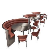 Bancs de banquettes métalliques de luxe pour restaurants occidentaux, cafés, restaurants de hot pot, hôtels, et tables de bar à thème musical
