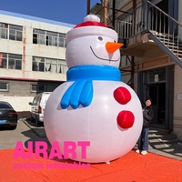 Bonhomme de neige gonflable populaire en vente, poupée de dessin animé pour la décoration de jardin de Noël