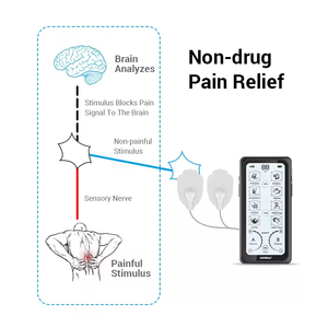Intensitas yang Dapat Disesuaikan Terapi Fisioterapi <span class=keywords><strong>Tens</strong></span> Ramah Kulit Kebugaran Olahraga Pemulihan Ketegangan Otot Pereda Nyeri Punggung untuk Tubuh - Product Image 5