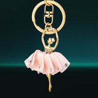 Nouveau design magnifique porte-clés de ballet, fée des fleurs, diamant, accessoires de danse délicats