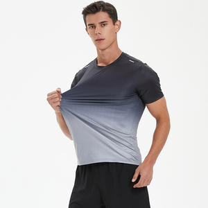 Camiseta Deportiva 2023, Tejida, 86% Poliéster, 14% Elastano, Secado Rápido, Transpirable, Diseño de Logotipo Personalizado, para Correr al Aire Libre, Gimnasio, Ajuste Holgado - Product Image 4