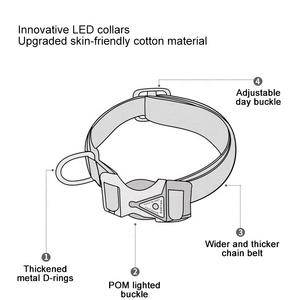 ปลอกคอสัตว์เลี้ยงแบบ LED ปี 2026 ปลอดภัยในเวลากลางคืน ปลอกคอสุนัขเรืองแสงทันสมัยสำหรับสุนัขขนาดใหญ่ กลาง เล็ก - Product Image 4