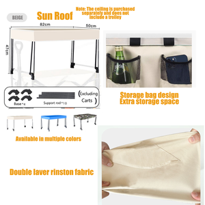 เกวียนสำหรับเด็กรถเข็นสำหรับตกปลากลางแจ้งชายหาดพับได้รถเข็นสำหรับตั้งแคมป์รองรับสารพัดประโยชน์500กก. - Product Image 4