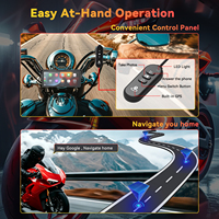 ADINKAM 6.25" Layar Sentuh HD In-Cell Dash Cam untuk Sensor Tekanan Ban Sepeda Motor Kamera Ganda Apple CarPlay Android Auto GPS