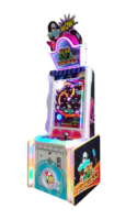Machine de jeu d'arcade colorée à monnayeur, type jeu de loterie Marbre/Pinball, thème Parc d'attractions Sauvez les Aliens, pour enfants