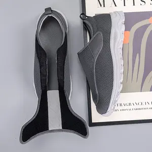 MM13 D227G Chaussures orthopédiques à absorption des chocs, larges, antidérapantes, à enfiler, avec fermeture auto-agrippante pour pieds enflés - Product Image 4