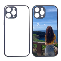 Coque de téléphone vierge en TPU mat avec protection latérale de l'appareil photo et plaque en aluminium pour sublimation, compatible iPhone 16, 15, 14, 13, 12