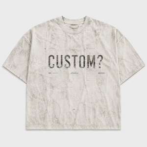 Camiseta Oversize de Algodón Pesado con Efecto Ácido y Desgastado, Estilo Urbano, Personalizada con Lavado de Lodo, Manga Corta Casual para Hombre - Product Image 1