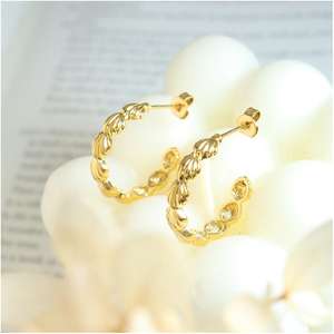 Pendientes de Aro, Compra en Línea, Hechos a Mano, Accesorios Navideños, Pendientes de Aro Simples, Nuevos y Elegantes para Otoño, Estilo DIY - Product Image 4