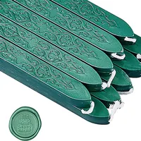 Винтажные восковые палочки с фитилем для ретро-печати зеленого цвета