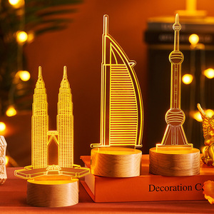 Creative Night <b>Light</b> Ornament <b>LED</b> Warm White <b>USB</b> Tap Control Custom Architectural Souvenirs Gift Decor - Product Image 5