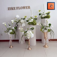 Hochwertiger Natürlicher Grüner Anthurium Calla-Lilien-Blumenstrauß Tischdekoration Künstliche Seidenblumen-Kugel Hochzeitsblumenarrangement