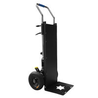 Chariot à main électrique pliable en acier robuste pour l'escalade des escaliers, à batterie, pour le transport de bagages, cinq roues solides