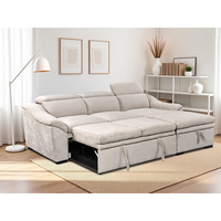 Canapé-lit en velours en forme de L, design européen, deux places, avec rangement, mobilier écologique pour appartement, chambre, salon, hôtel