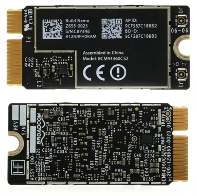 MLK BCM94360CS2 802.11ac WiFi + 4.0 Airport Wireless Card for MacBook Air A1465 A1466 2013-2017