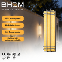 BOHONG Applique murale LED carrée populaire et durable pour jardin paysager, en acier inoxydable 304, effet marbre, étanche IP65, 16W, garantie 5 ans pour l'extérieur