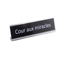 Panneau métallique de bureau en forme de Triangle, porte-nom, en aluminium, pour table