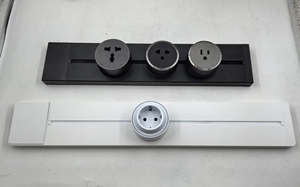 Factory customized size office desk, countertop, power <b>socket</b>, wall rail <b>socket</b>, dark gray French/EU <b>socket</b> - Product Image 5