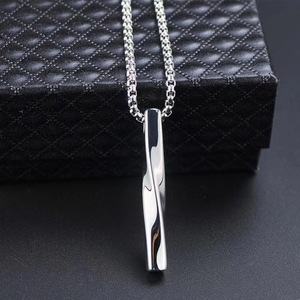 Spiral Kolye Kolye Erkekler Kadınlar Için Basit Kişilik Hip Hop Paslanmaz Çelik Moda Takı Aksesuarları Toptan - Product Image 3