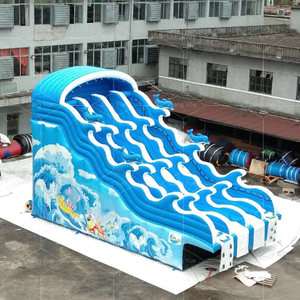 户外夏季凉爽波浪泳池滑梯充气水上滑梯为室内泳池成人儿童 - Product Image 1