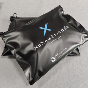 Eco Friendly Black Ziplock Bag For Clothings Custom Recycled Packaging Zip Bag Frosted Black Plastic Bags