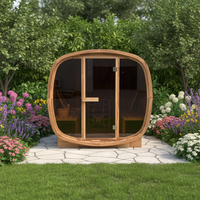 Votre spa personnel dans votre jardin : sauna aromatique pour 4 personnes en cèdre rouge naturel pour une relaxation ultime