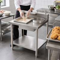 Station de panure commerciale en acier inoxydable pour poulet frit et burgers – Équipement de qualité alimentaire