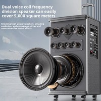 Speaker Portabel WDA-800 8 Inch dengan Dua Mikrofon Nirkabel UHF, Bass Bertenaga, Bluetooth 5.0, Dapat Diisi Ulang, Grosir OEM