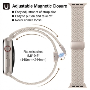 สายนาฬิกา <span class=keywords><strong>Apple</strong></span> Watch แบบยืดหยุ่นทำจากไนลอนสำหรับผู้หญิง รุ่น <span class=keywords><strong>SE</strong></span> 3 ขนาด 40 มม. 38 มม. 45 มม. สายรัดข้อมือสำหรับออกกำลังกายแบบสปอร์ตสำหรับผู้ชาย - Product Image 6