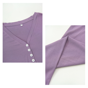 2024 blusa elegante para mujer Casual de punto de manga larga para mujer Tops y blusas Catton Bamboo Woman Loungewear - Product Image 4