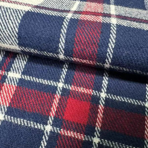 All'ingrosso tessuto di flanella in cotone 100% leggero in saia tinto per camicie Casual-per ragazzi e ragazze - Product Image 1