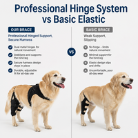 Harnais de soutien arrière orthopédique pour chien en maille polyester respirante pour dysplasie de la hanche, récupération de la LCA, confort réglable, mobilité animale