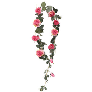Vignes de roses artificielles en soie pour décoration de mariage, accessoires de photographie en extérieur et décoration intérieure - Product Image 5
