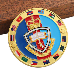 OEM Mềm Cứng Men 3D Cờ In Đồng Xu Lưu Niệm Hai Mặt Vàng Bạc Mạ Kim Loại Kỷ Niệm Tùy Chỉnh Thách Thức Đồng Xu - Product Image 1